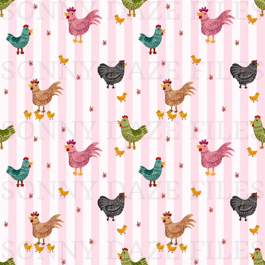 Chickens stripes