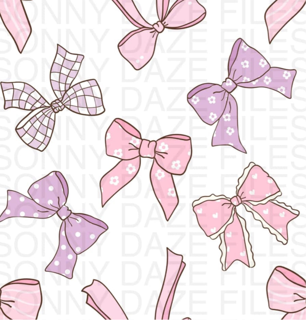 Coquette bows with hearts
