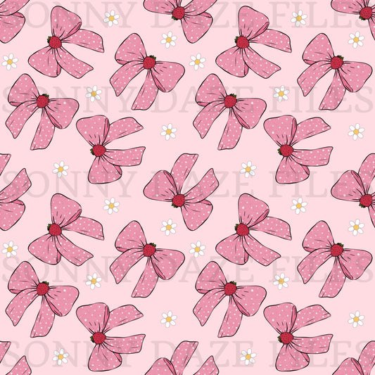 Strawberry bows with daisies