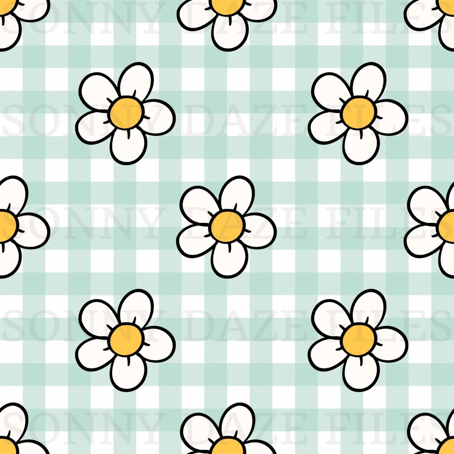 Flowers on gingham