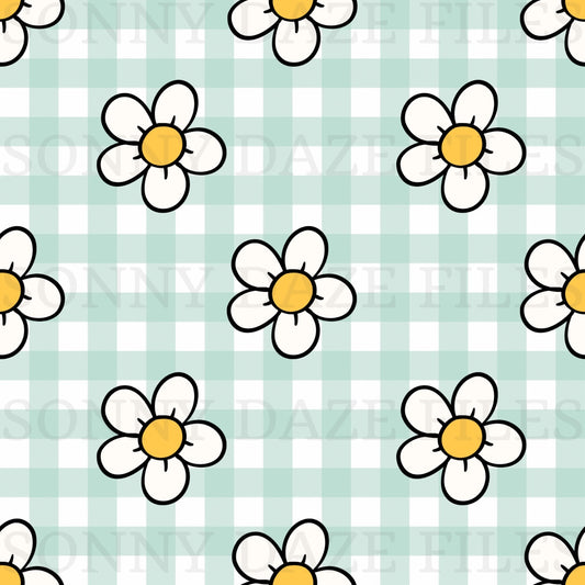 Flowers on gingham
