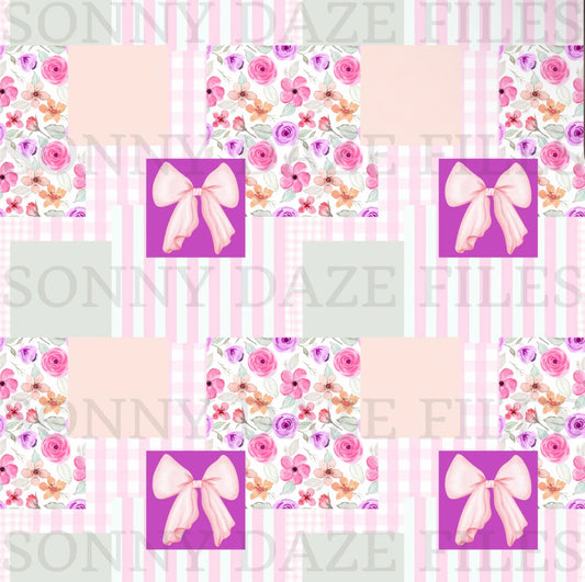 Floral bow patchwork