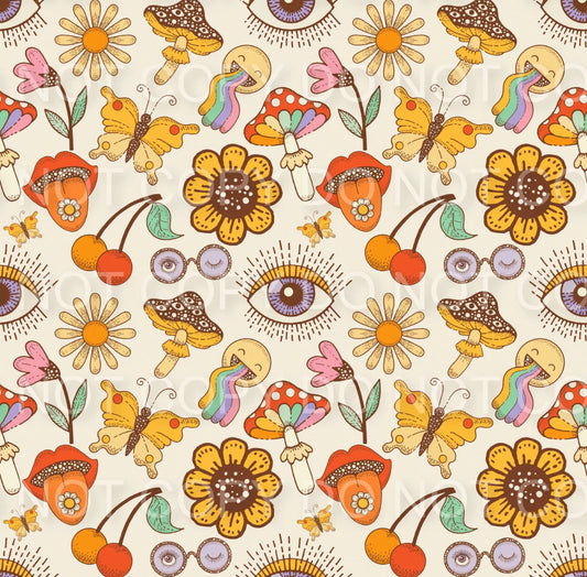 Retro Butterfly flower