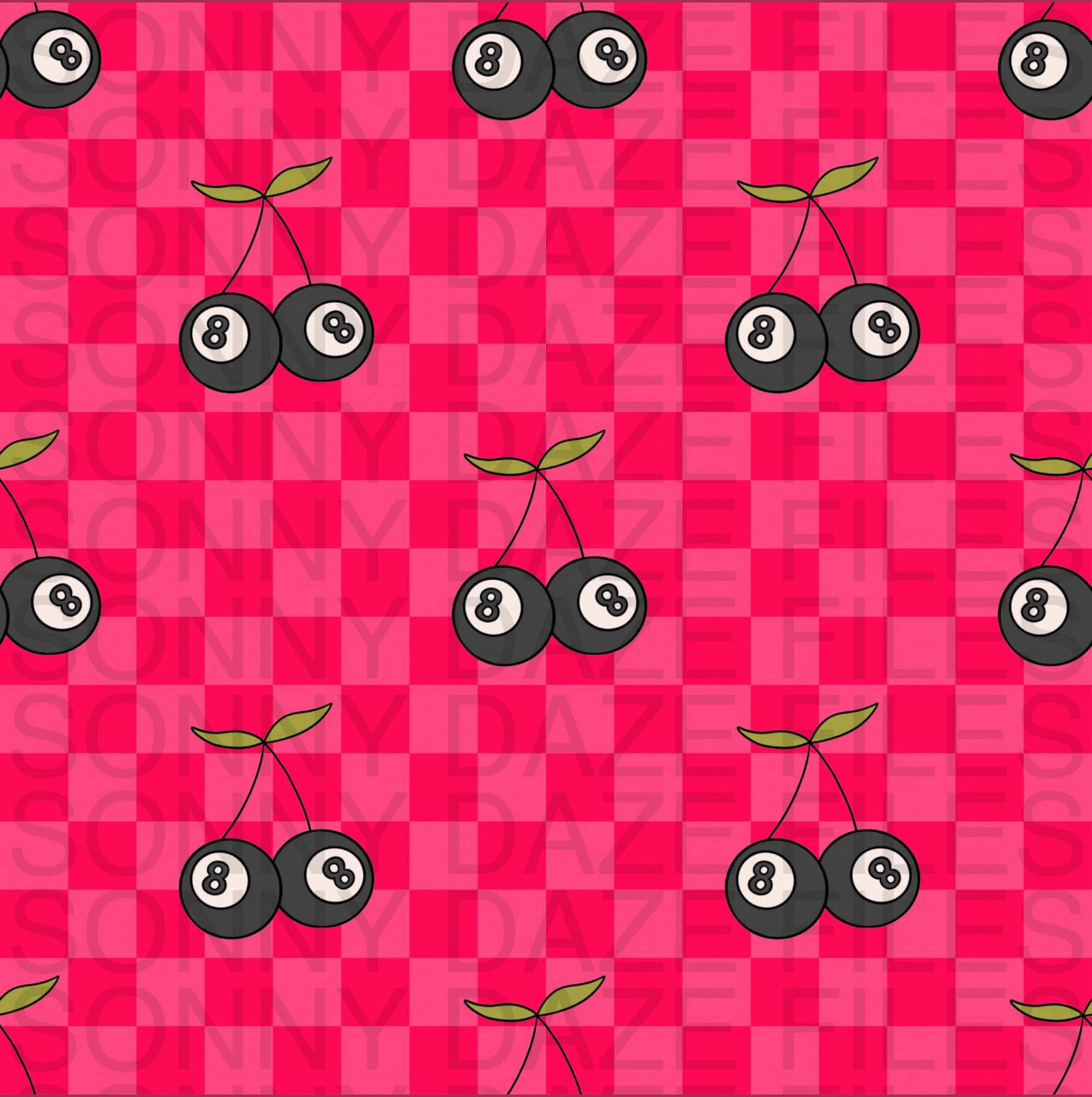 Yin yang checkered cherries BUNDLE