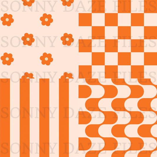 Orange flowers and coords