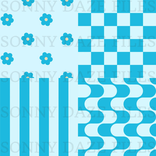 Blue Flowers and coords