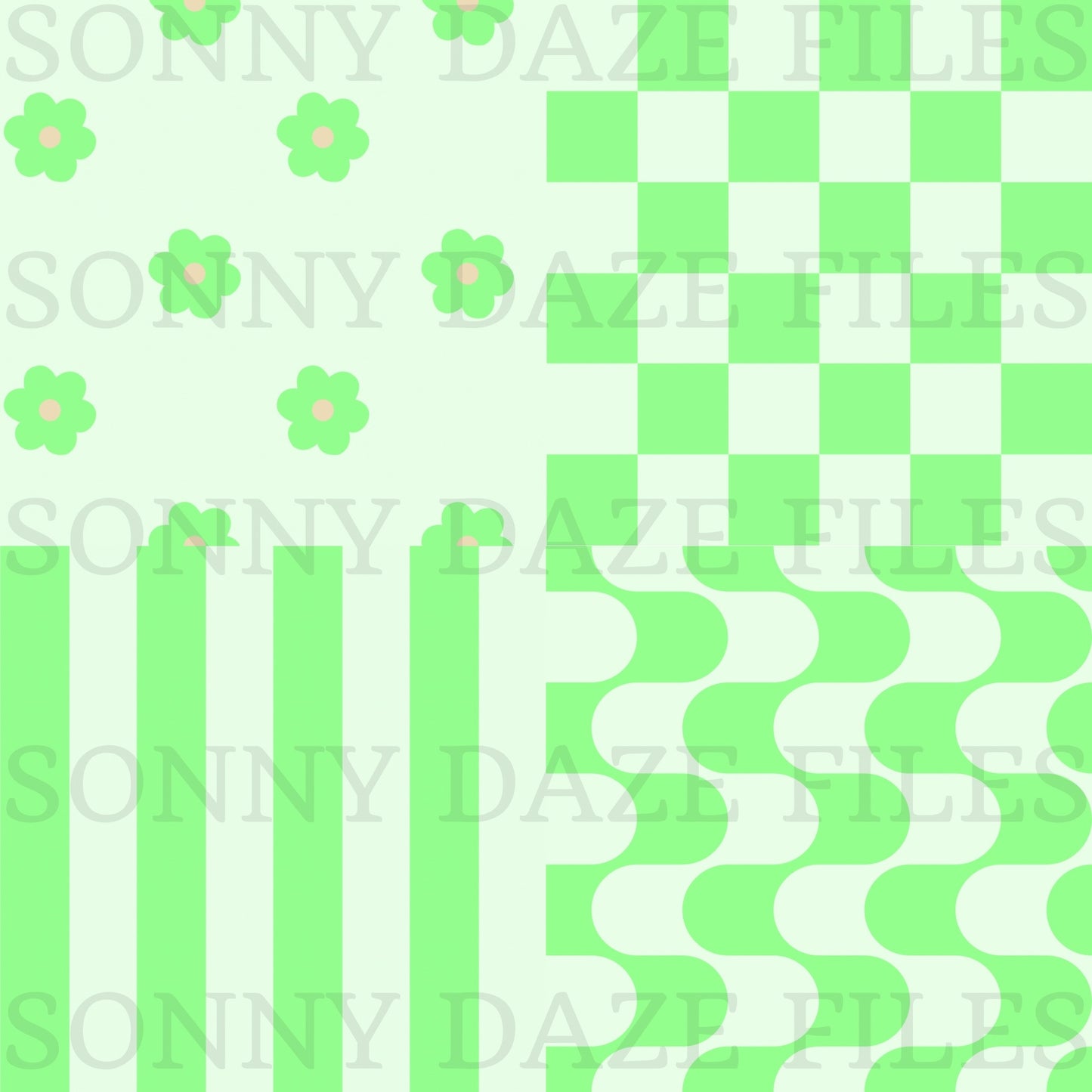 Green Flowers and coords