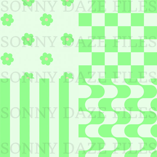 Green Flowers and coords