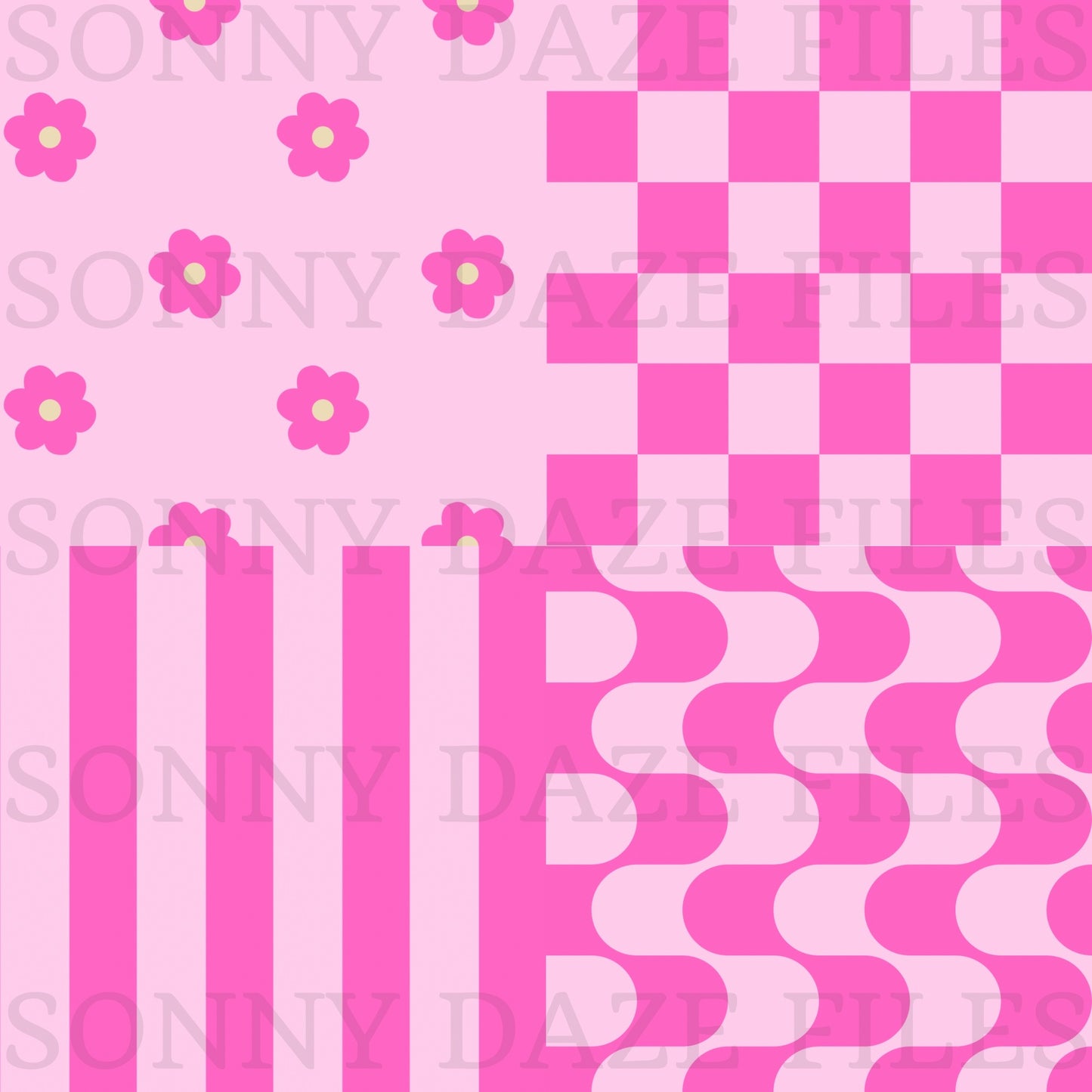 Pink Flowers and coords