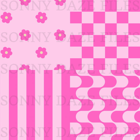 Pink Flowers and coords