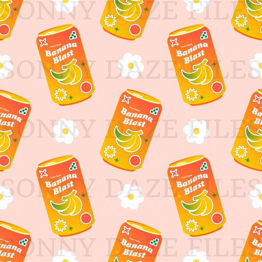 Banana floral soda