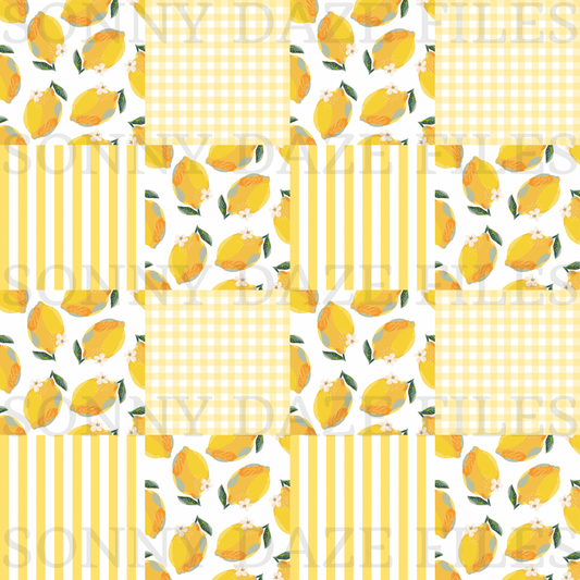 Lemon checkered patchwork