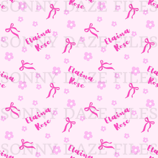 Name file bows and flowers
