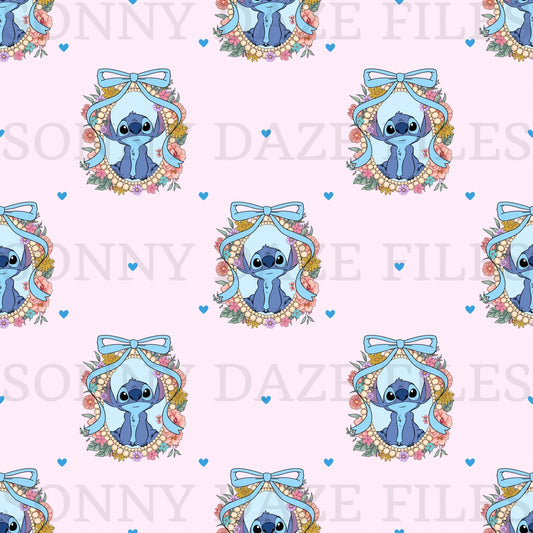 Blue alien coquette portrait
