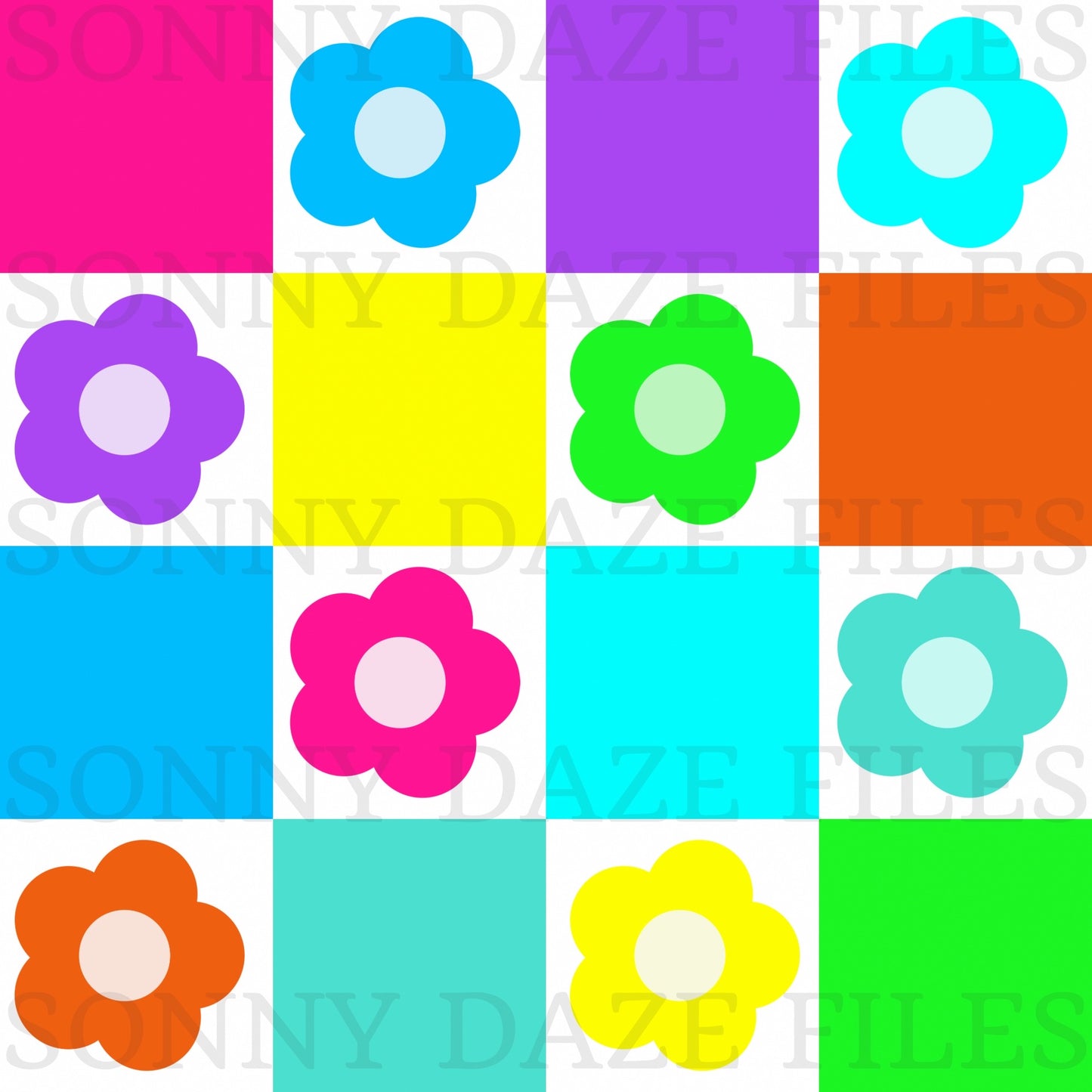 Flower checkered