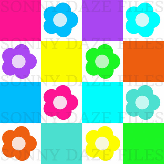 Flower checkered