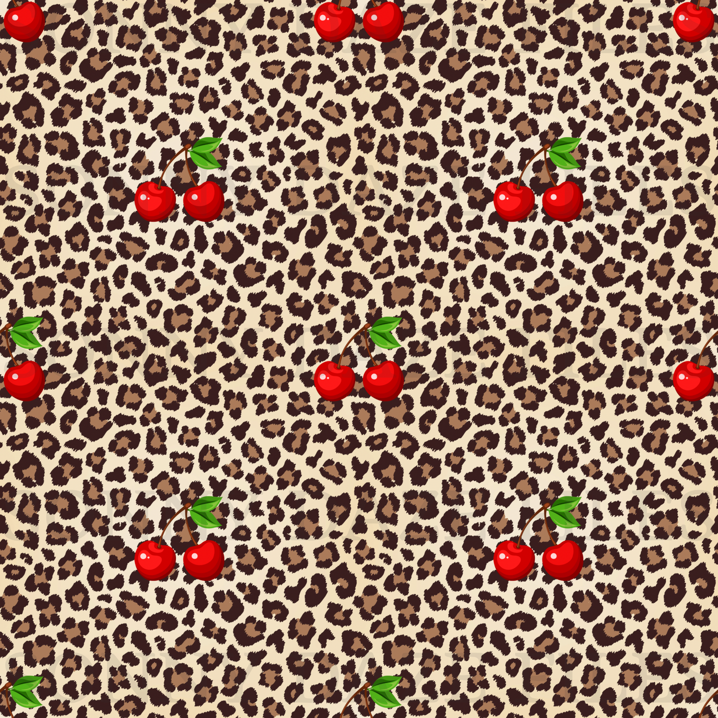 Cherries on leopard