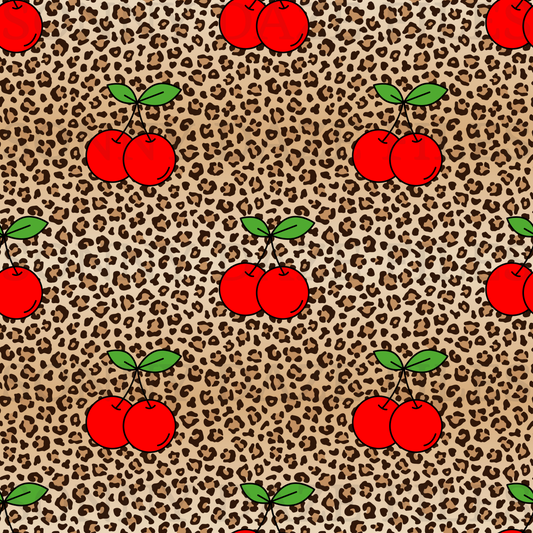 Cherries on leopard