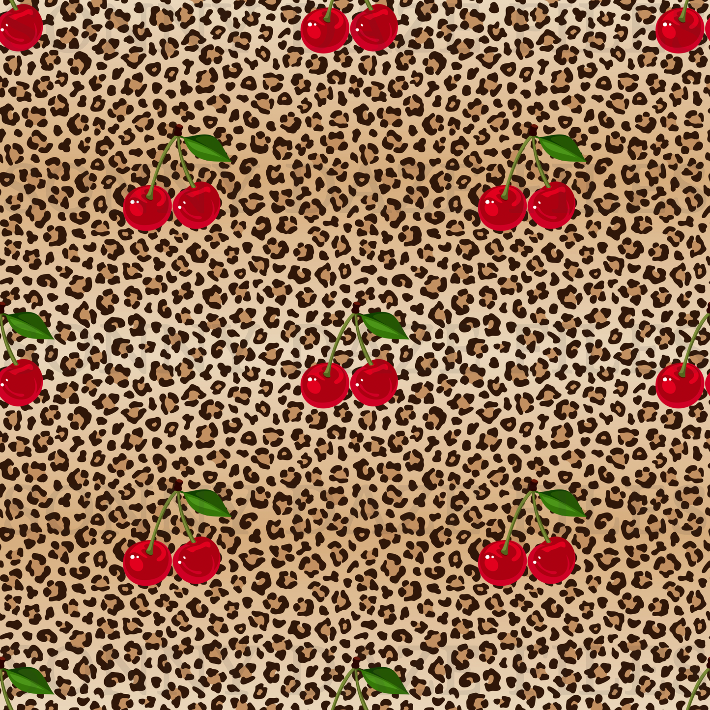 Cherries on leopard