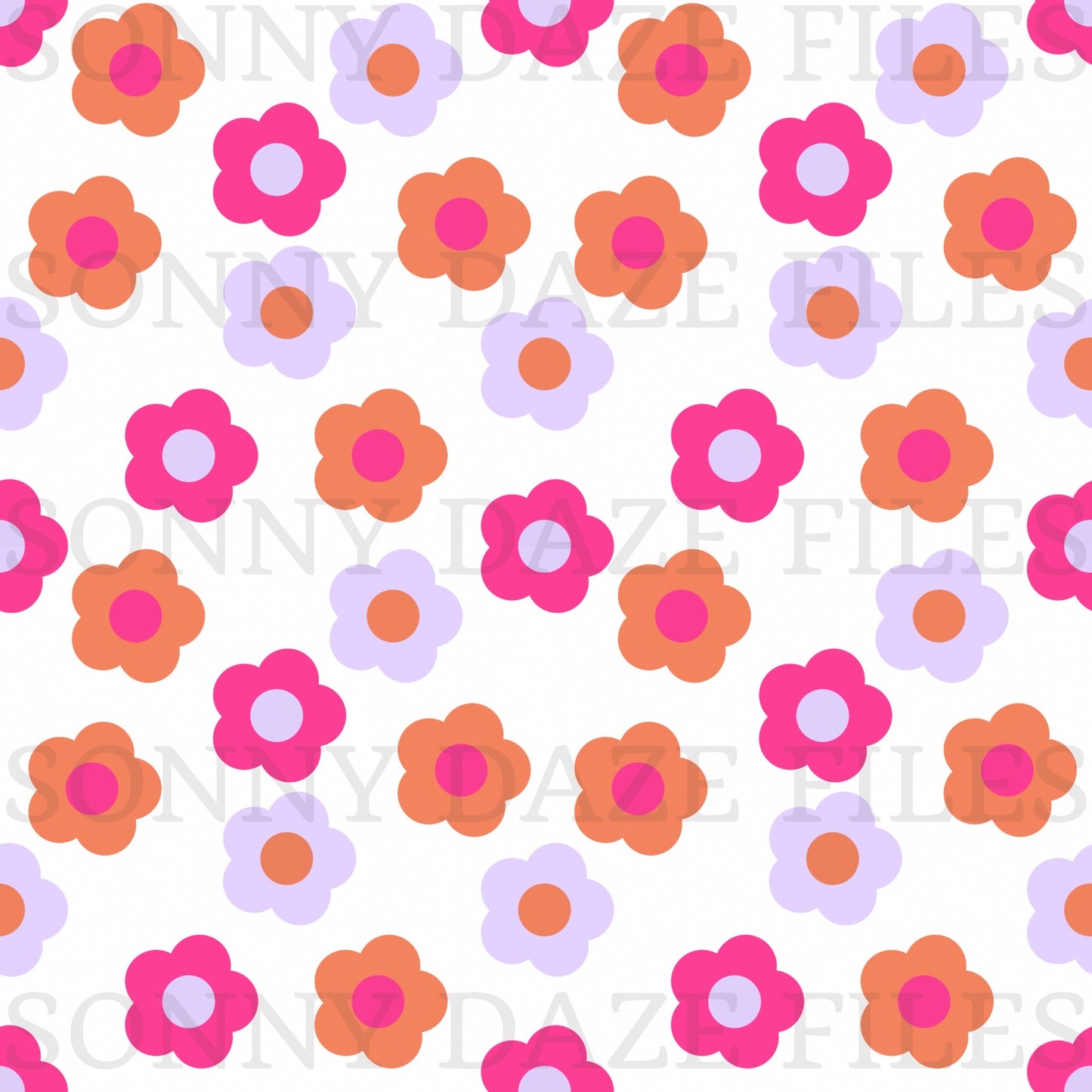 Simple flowers and matching stripes