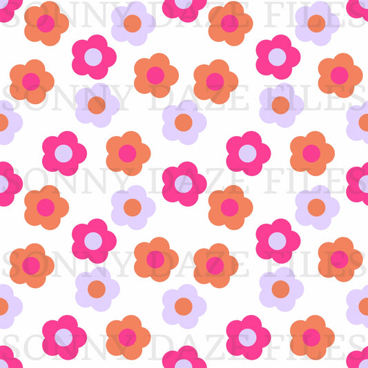 Simple flowers and matching stripes