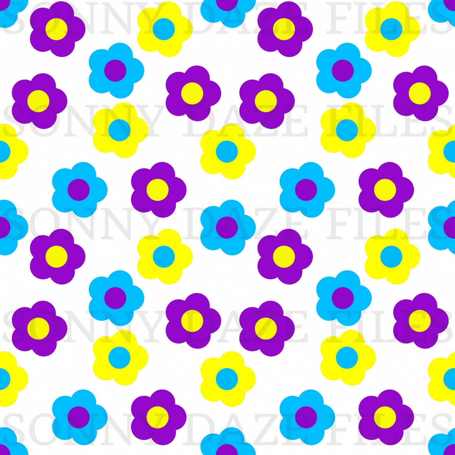 Simple flowers and matching stripes