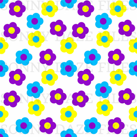 Simple flowers and matching stripes