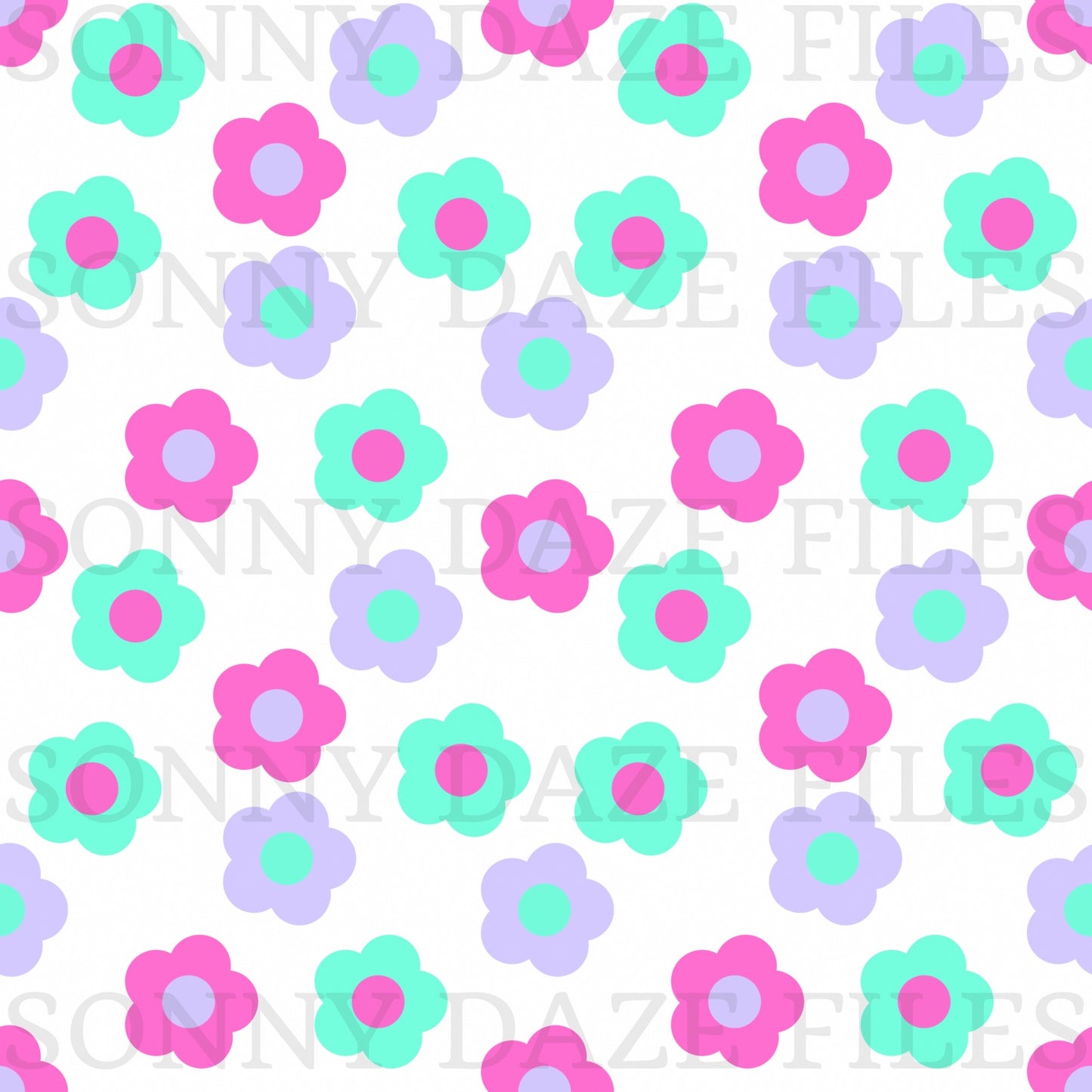 Simple flowers and matching stripes