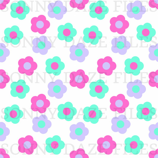 Simple flowers and matching stripes