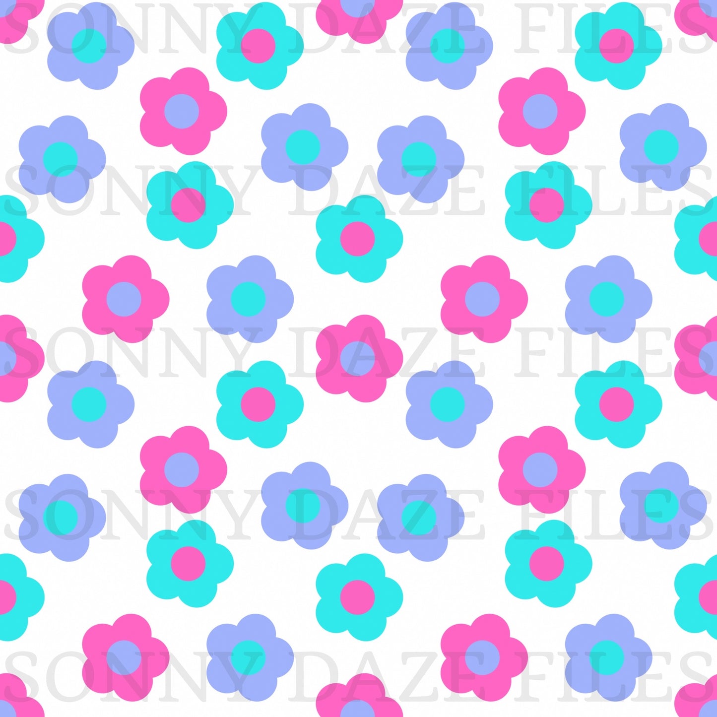 Simple flowers and matching stripes