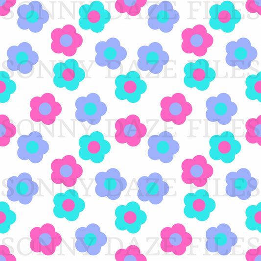 Simple flowers and matching stripes