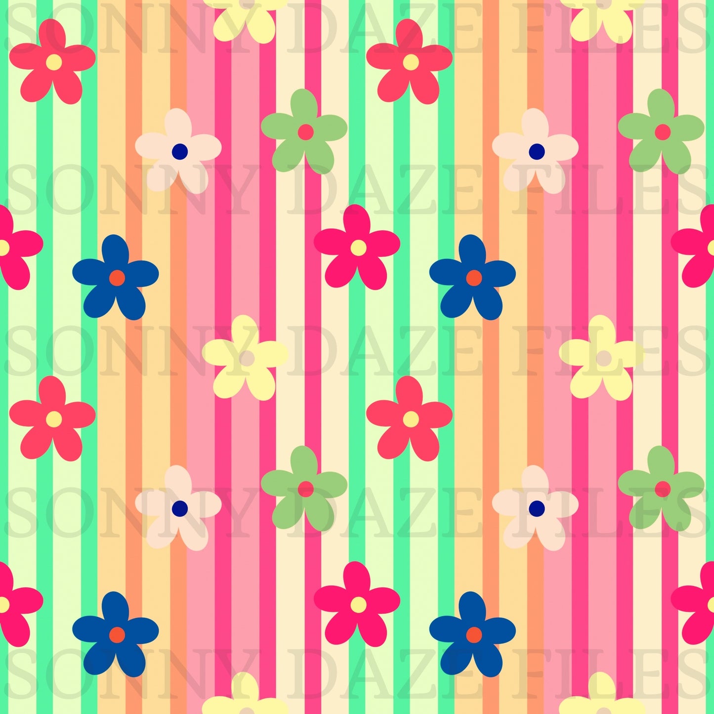 Floral stripes