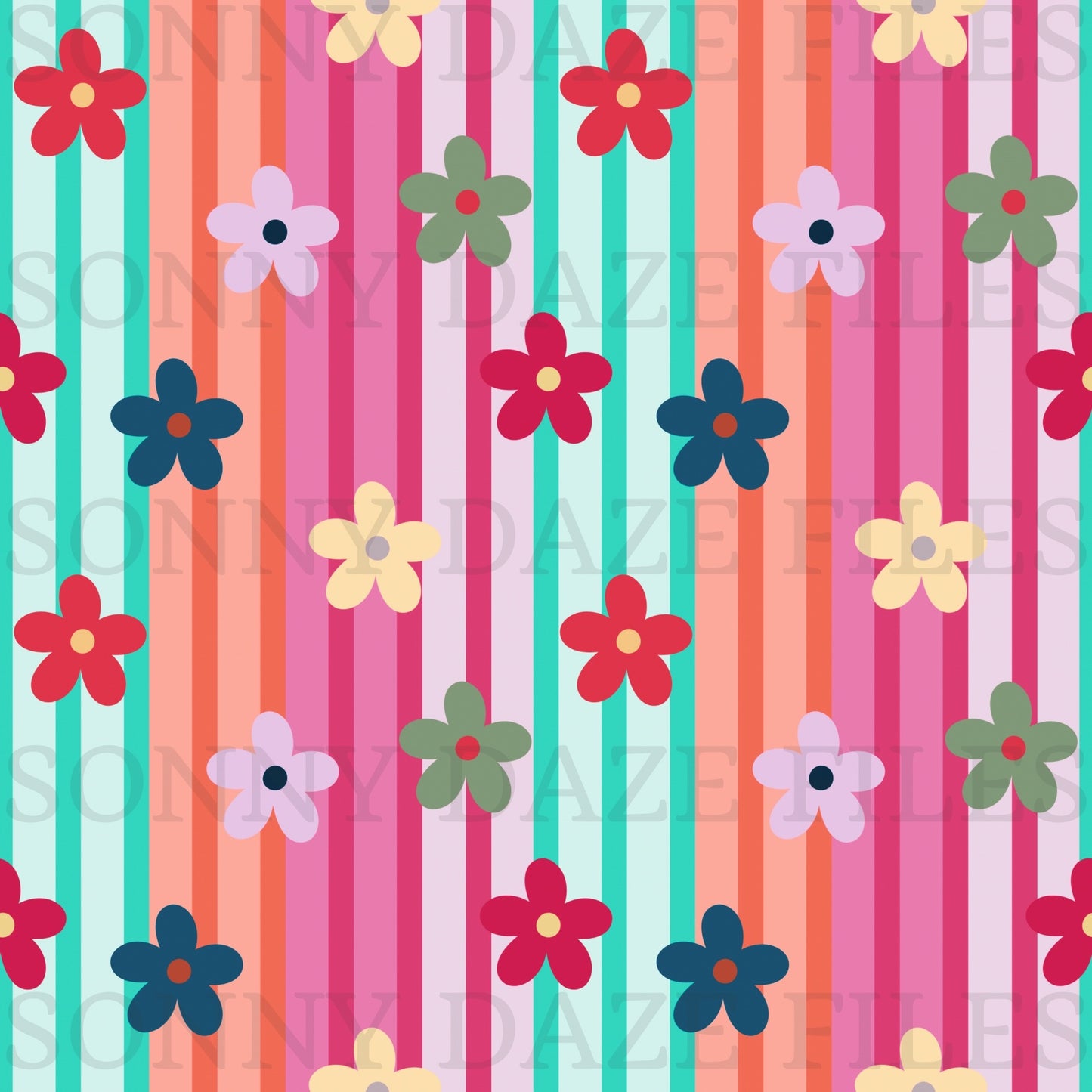 Floral stripes