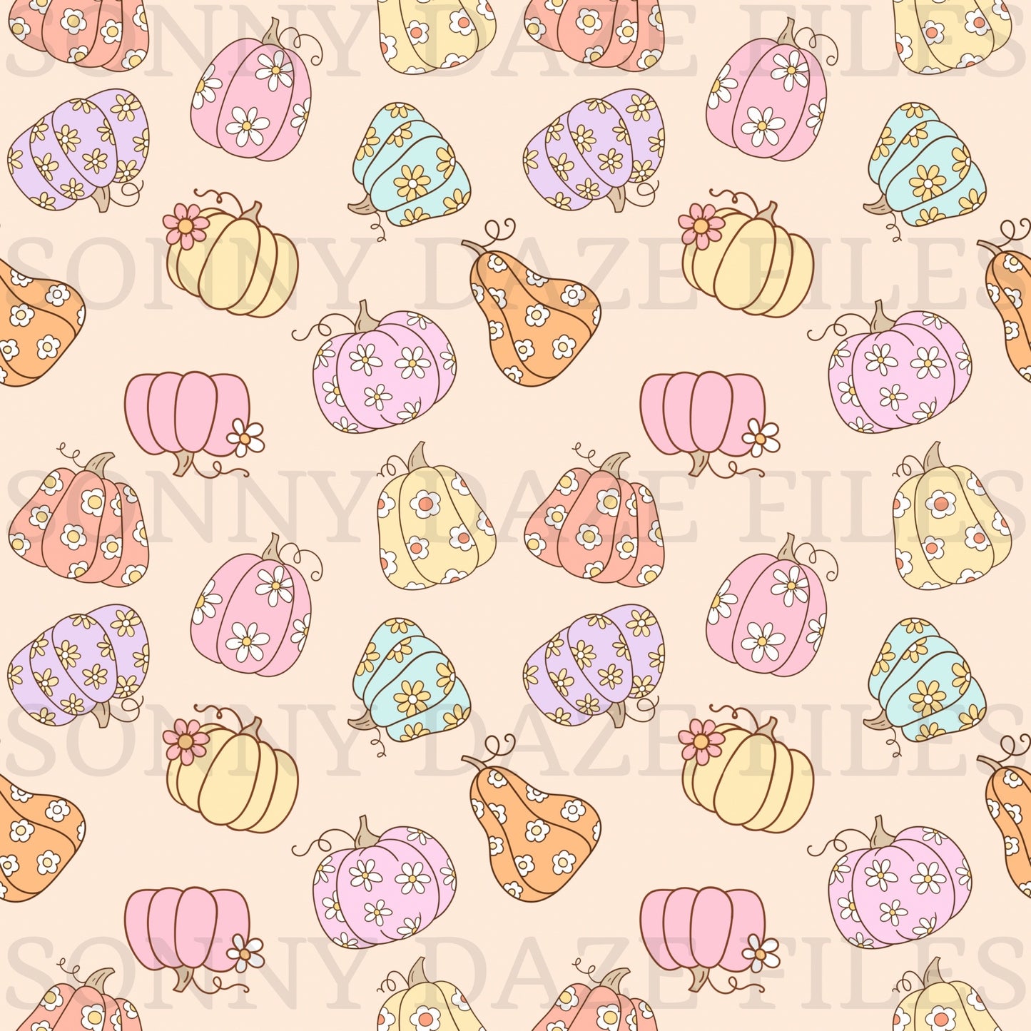 Floral pumpkins