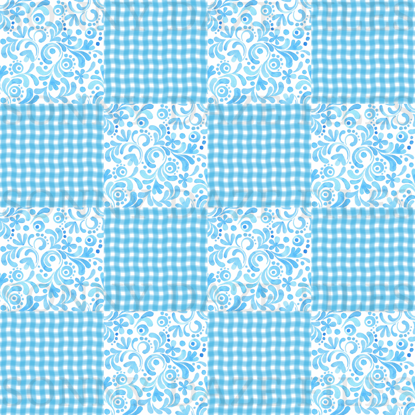 Blue Patchwork