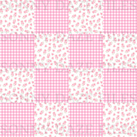 Pink floral Patchwork