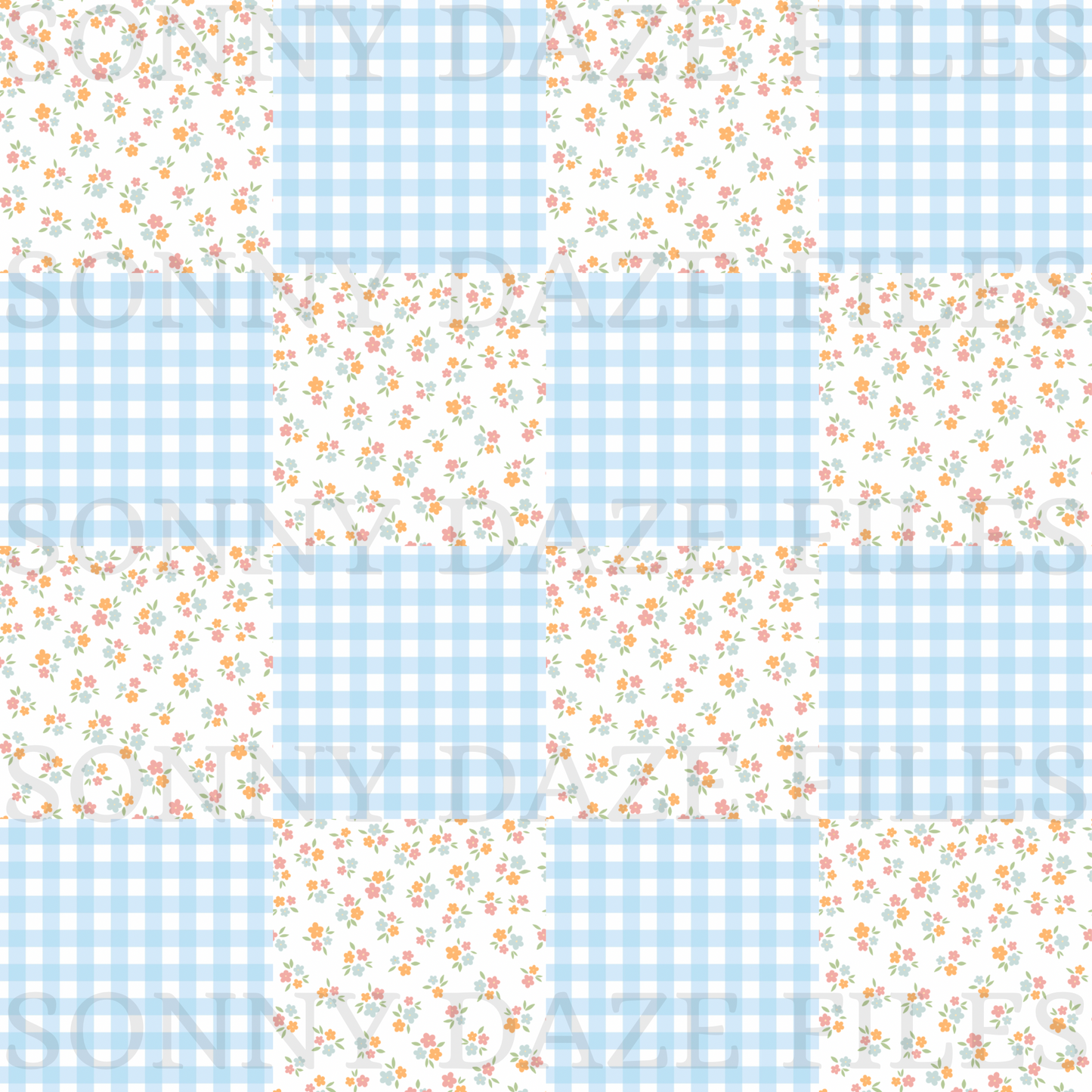 Flower gingham Patchwork