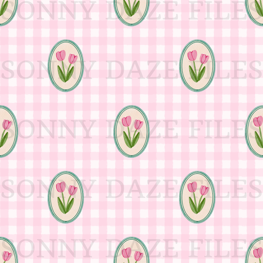 Flowers on gingham