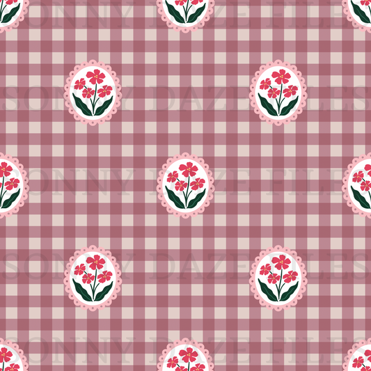 Flowers on gingham