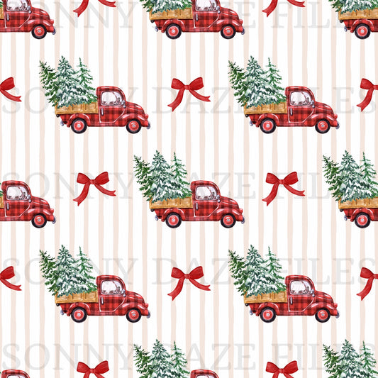 Christmas truck and bows