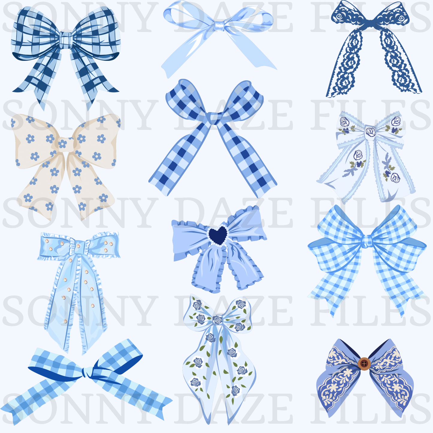 Blue bows