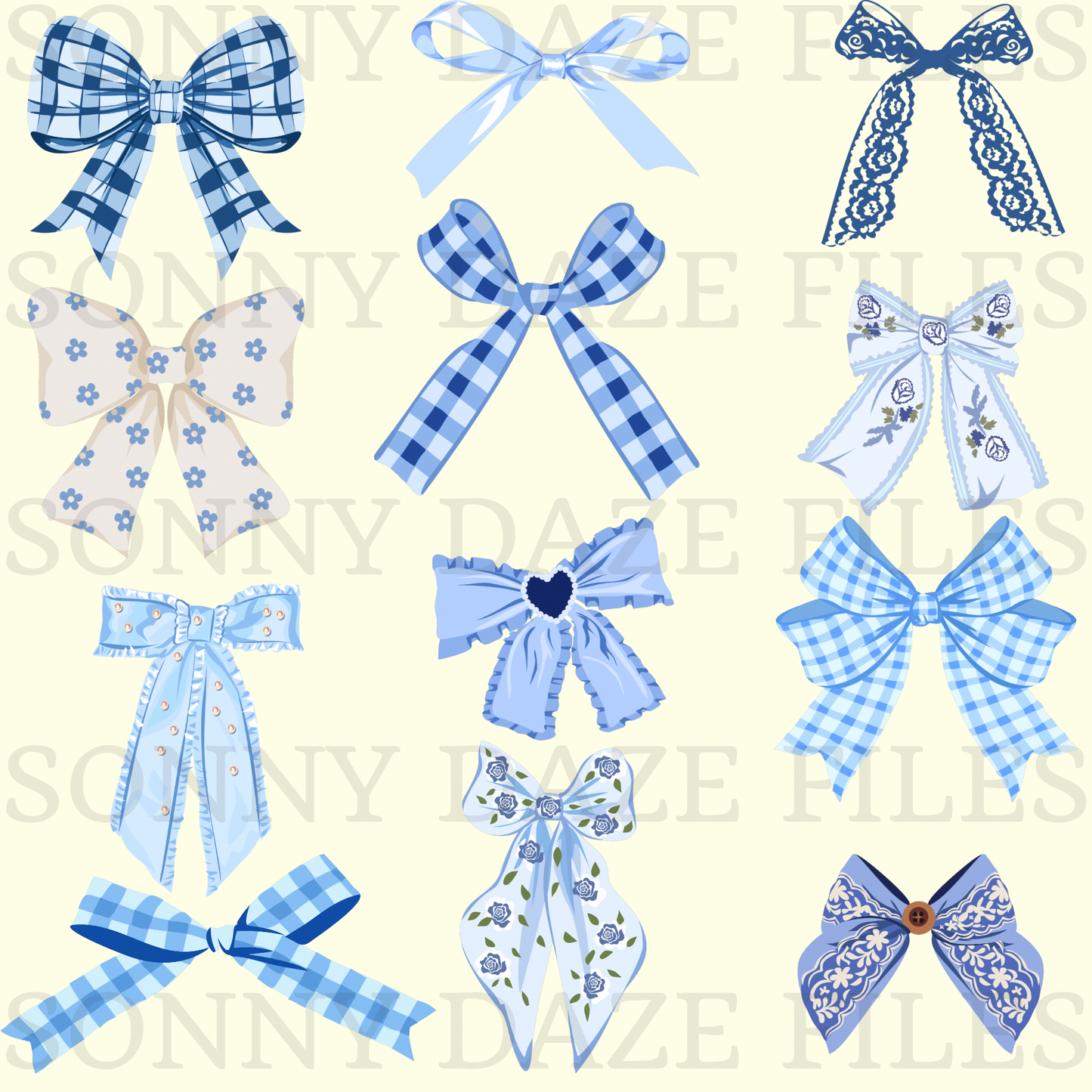 Blue bows