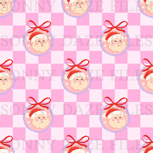 Santa pink checkered