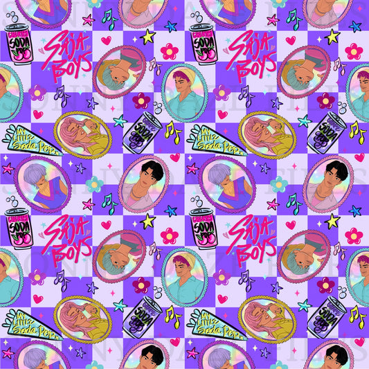 Kpop Demon boys purple checkered