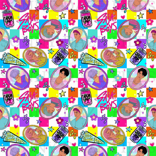 Kpop Demon boys rainbow checkered