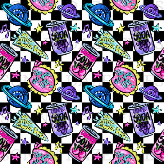 Soda pop checkered