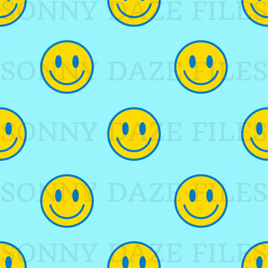 Smiley face and stripes