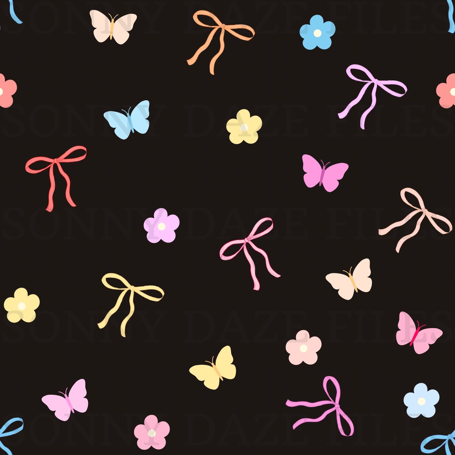 Coquette butterfly floral