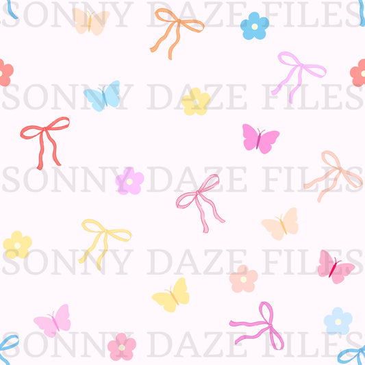 Coquette butterfly floral