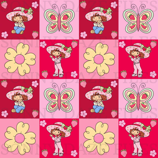 Strawberry girl checkered